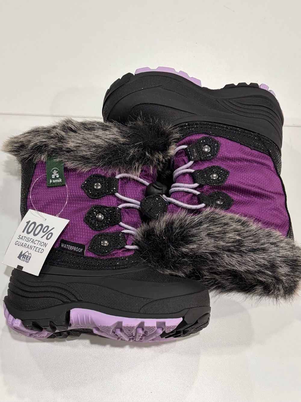 Kamik Kids Toddler's Size 8 Powdery 2 Winter Boots Purple Grape NWT Snow